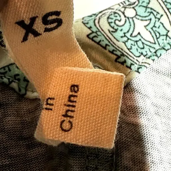 Anthropologie Tiny Top Sleeveless V-Neck Side Tie Floral Blue XSmall - Picture 3 of 6